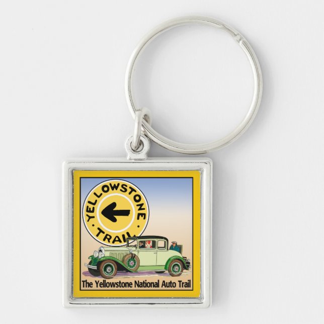 Yellowstone National Auto Trail Keychain (Front)