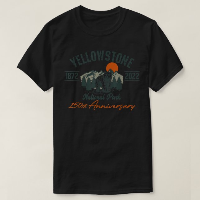 Yellowstone National Park 150th Anniversary Memora T-Shirt (Design Front)
