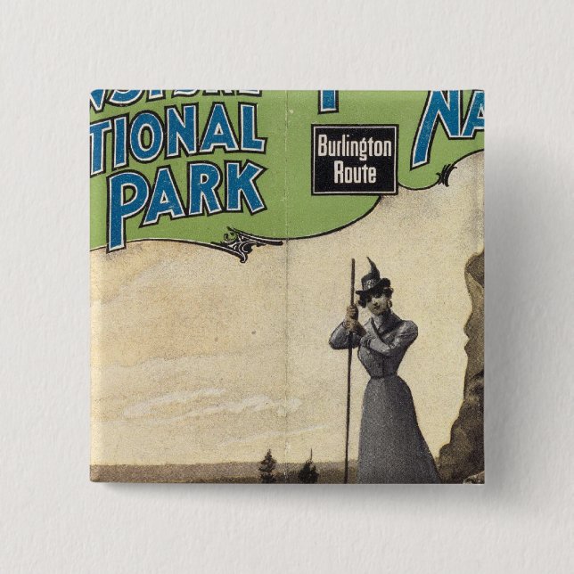 Yellowstone National Park 3 Button (Front)