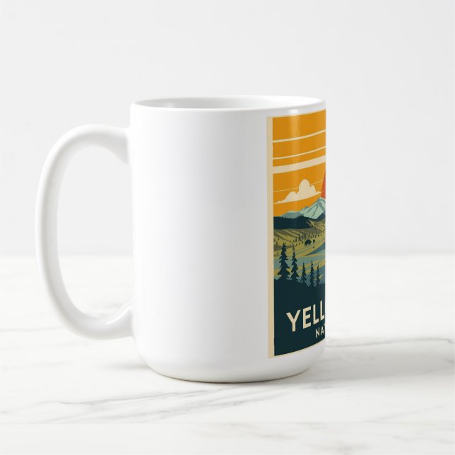 Yellowstone National Park Adventure Design Coffee Mug (Left)