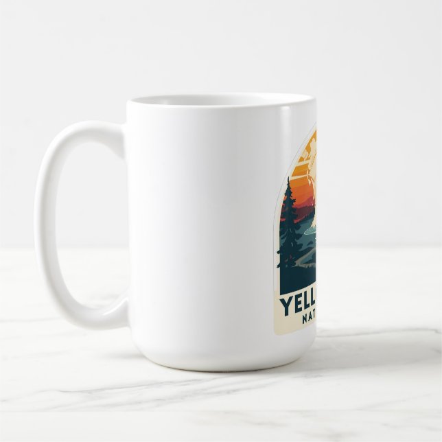 Yellowstone National Park Adventure Design Coffee Mug (Left)