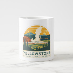 Yellowstone National Park Adventure Design Giant Coffee Mug