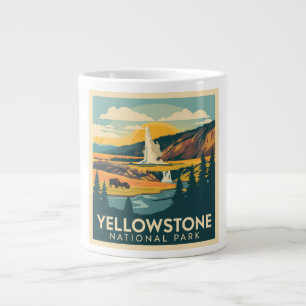 Yellowstone National Park Adventure Design Giant Coffee Mug