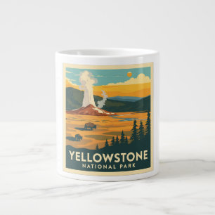 Yellowstone National Park Adventure Design Giant Coffee Mug
