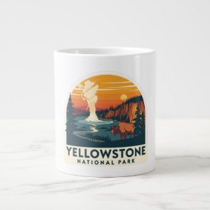 Yellowstone National Park Adventure Design Giant Coffee Mug