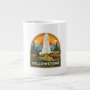 Yellowstone National Park Adventure Design Giant Coffee Mug