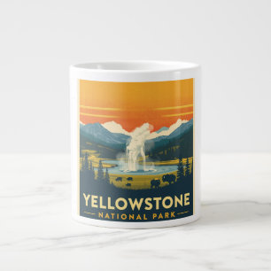 Yellowstone National Park Adventure Design Giant Coffee Mug