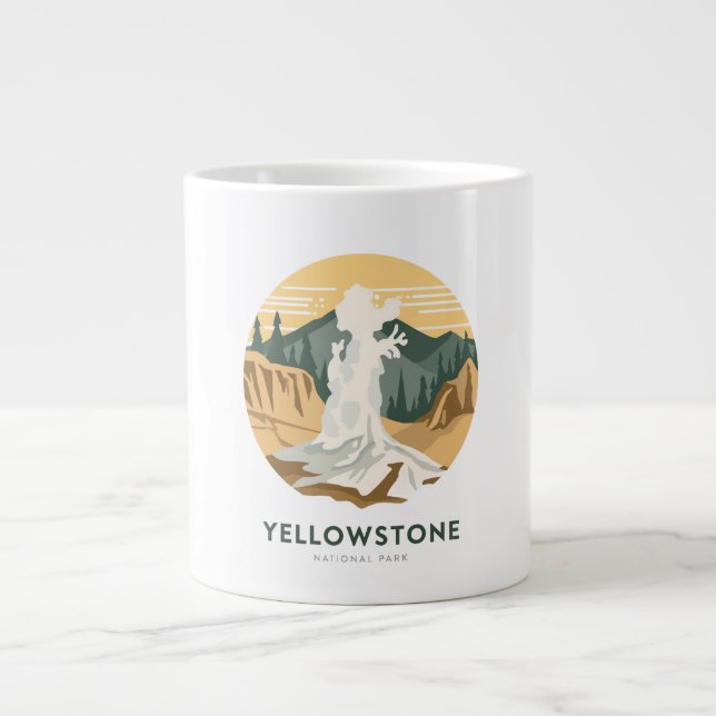 Yellowstone National Park Adventure Giant Coffee Mug (Front)