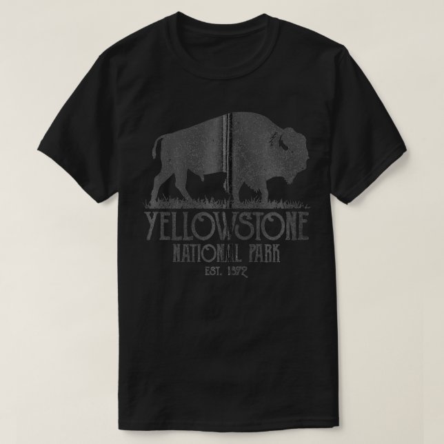 Yellowstone National Park Apparel Bison Buffalo Vi T-Shirt (Design Front)