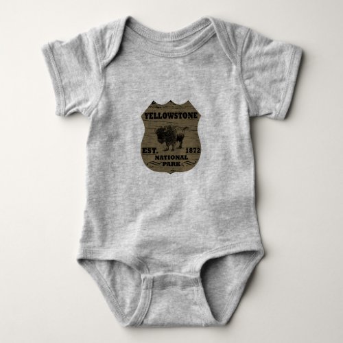 Yellowstone national park baby bodysuit