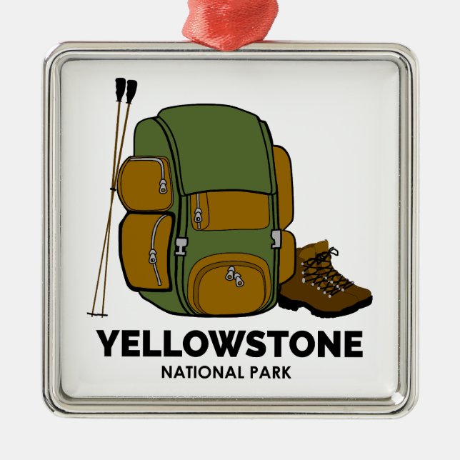 Yellowstone National Park Backpack Metal Ornament (Front)
