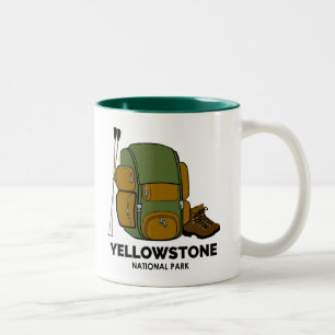 Yellowstone National Park Backpack Two-Tone Coffee Mug