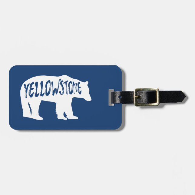 Yellowstone National Park Bear Luggage Tag (Front Horizontal)