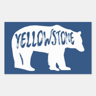 Yellowstone National Park Bear Rectangular Sticker