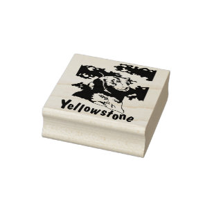 Yellowstone National Park bear Rubber Stamp