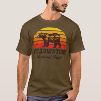 Yellowstone National Park Bear Sunset Yellow T-Shirt