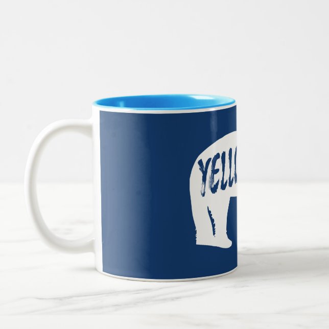 Yellowstone National Park Bear Two-Tone Coffee Mug (Left)