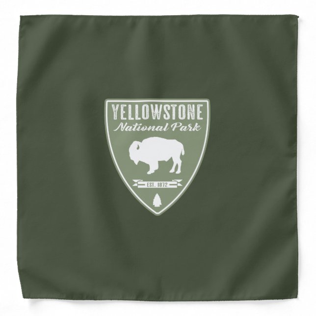 Yellowstone National Park Bison Bandana (Front)