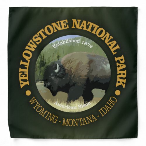 Yellowstone National Park bison Bandana