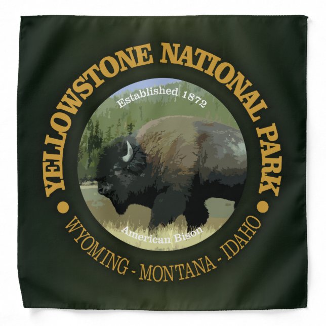 Yellowstone National Park (bison) Bandana (Front)