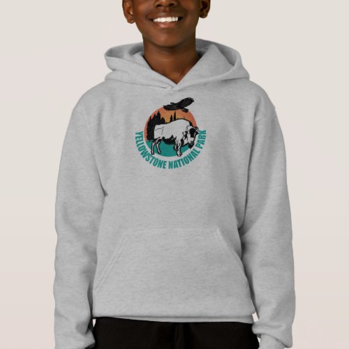 Yellowstone national park bison hoodie