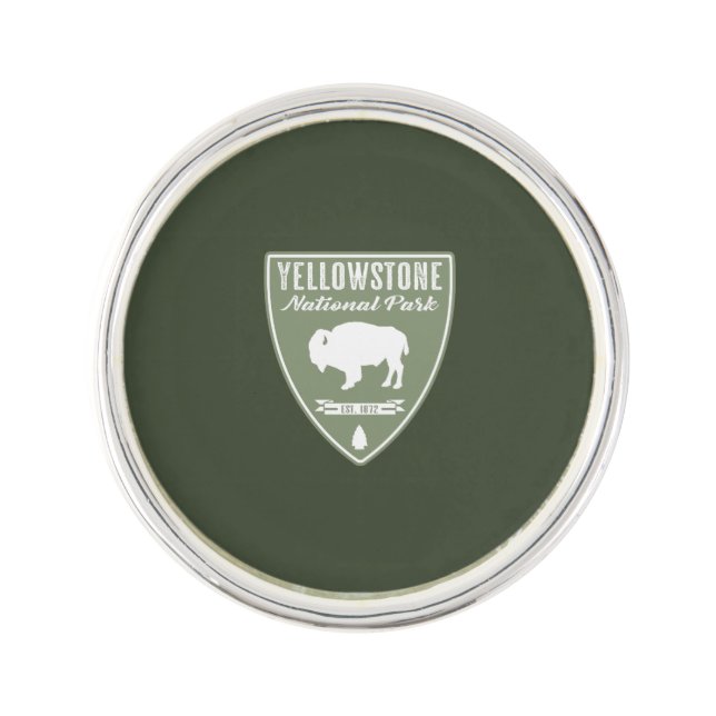 Yellowstone National Park Bison Lapel Pin (Front)