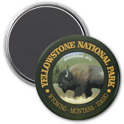 Yellowstone National Park bison Magnet