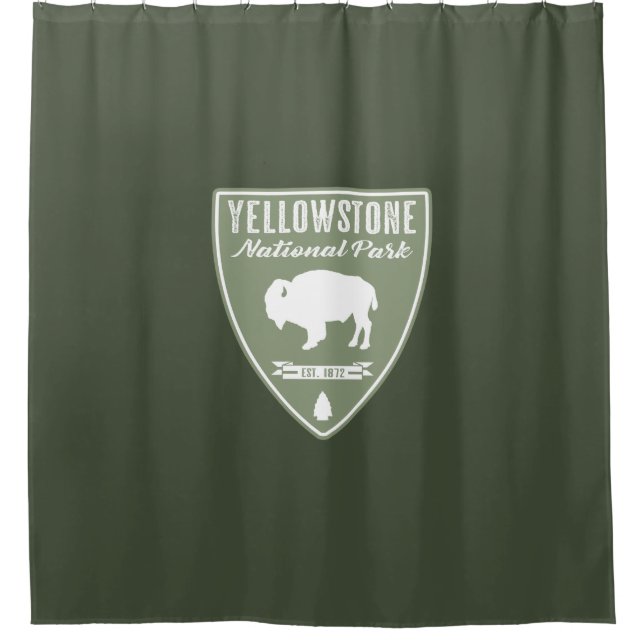 Yellowstone National Park Bison Shower Curtain (Front)