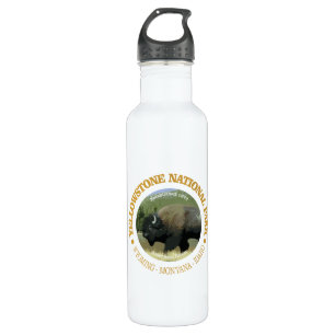 Yellowstone National Park (bison) Stainless Steel Water Bottle