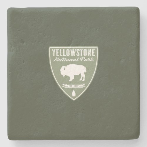 Yellowstone National Park Bison Stone Coaster