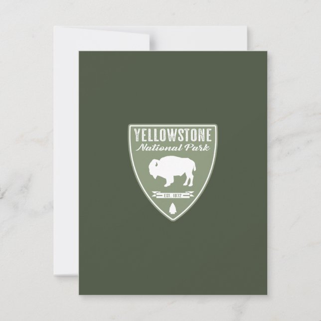 Yellowstone National Park Bison Thank You Card (Front)