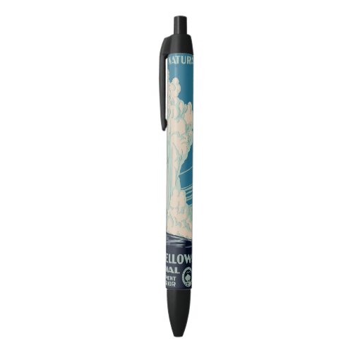 Yellowstone National Park Black Ink Pen