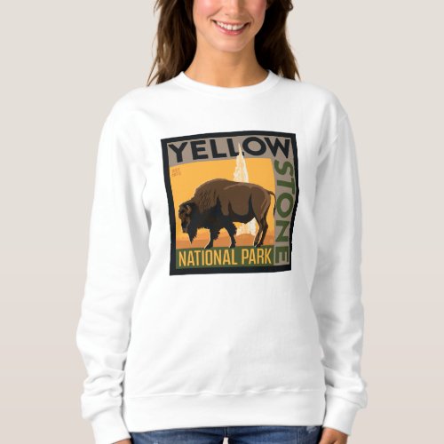 Yellowstone National Park  Buffalo Sweatshirt