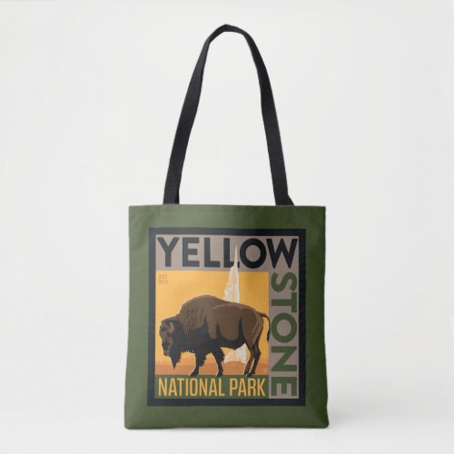 Yellowstone National Park  Buffalo Tote Bag