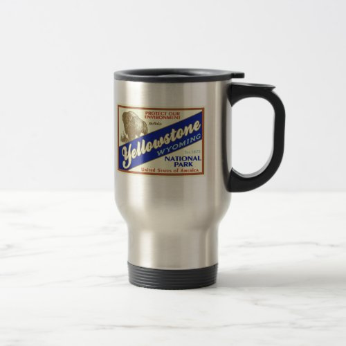 Yellowstone National Park Buffalo Travel Mug