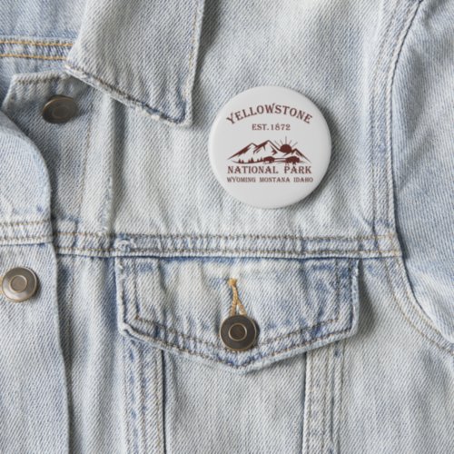 Yellowstone national park button