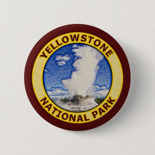 Yellowstone National Park Button (Front)