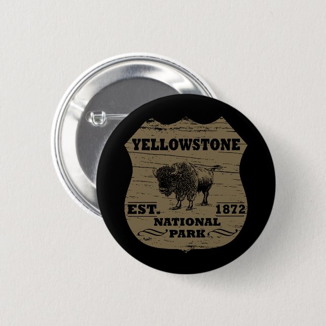 Yellowstone national park button (Front & Back)