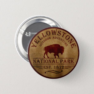 yellowstone national park button