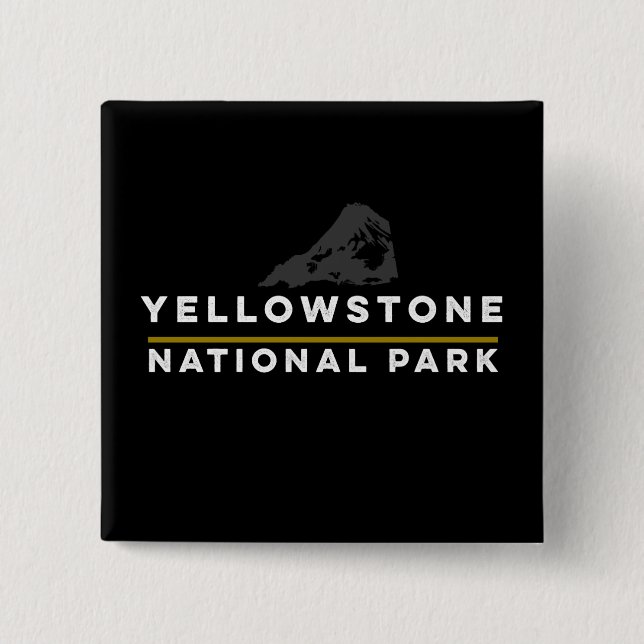Yellowstone National Park Button (Front)