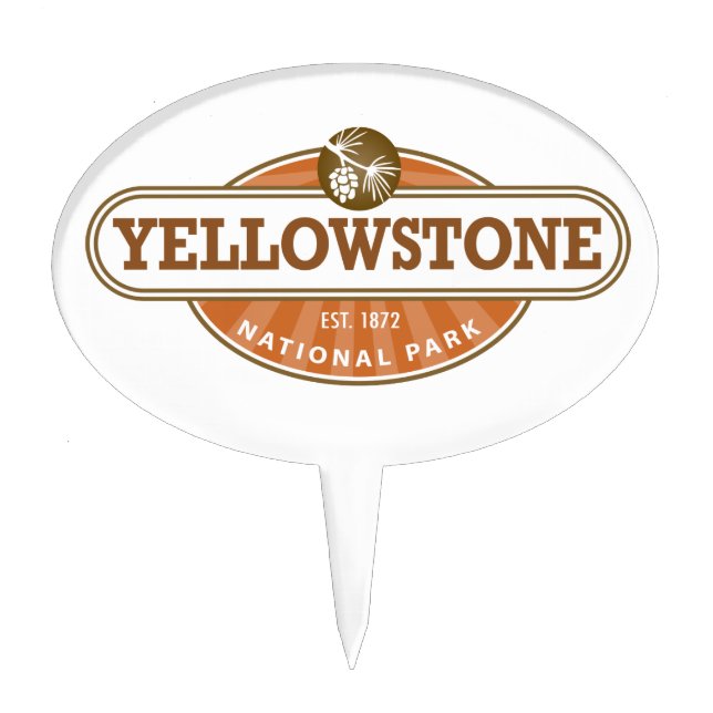 Yellowstone National Park Cake Topper (Front)