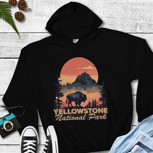 Yellowstone National Park Camping Hiking Hoodie