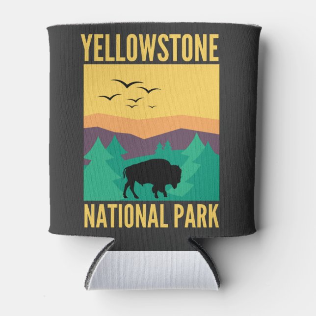 Yellowstone National Park Can Cooler (Front)