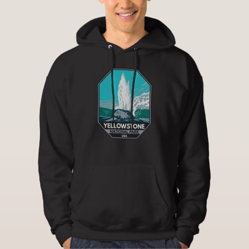 Yellowstone National Park Castle Geyser Vintage  Hoodie