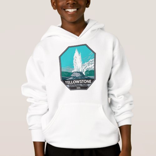 Yellowstone National Park Castle Geyser Vintage  Hoodie