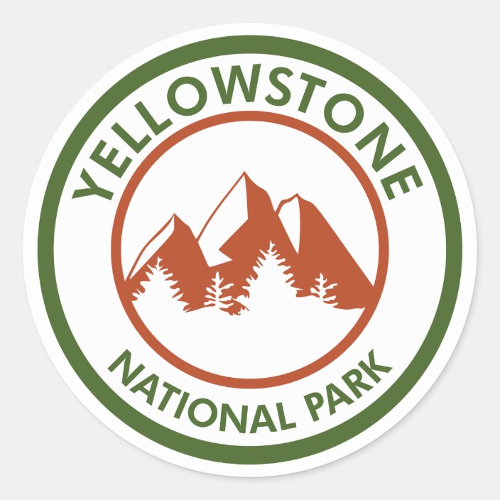 Yellowstone National Park Classic Round Sticker | Zazzle.com