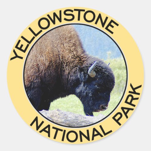 Yellowstone National Park Classic Round Sticker
