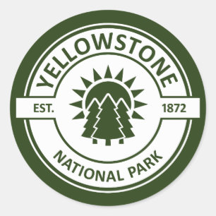 Yellowstone National Park Classic Round Sticker