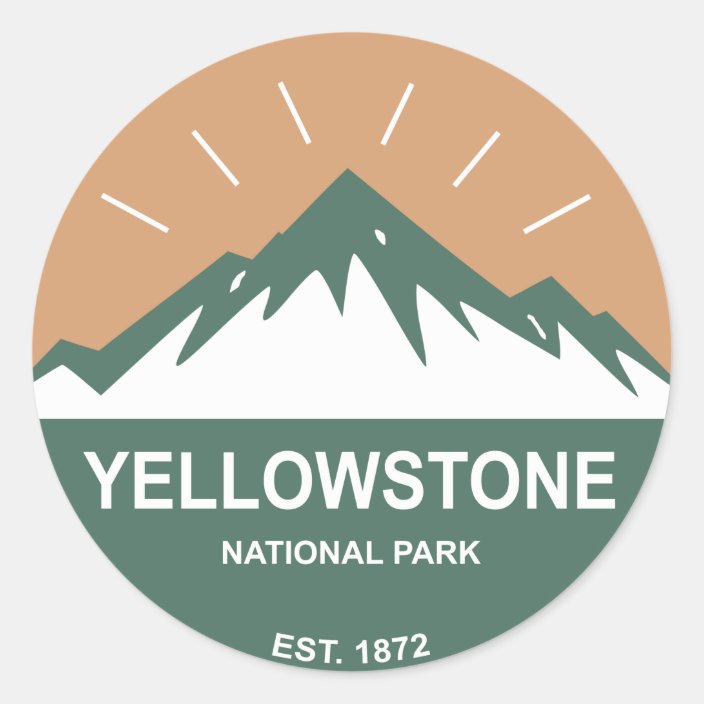 Yellowstone National Park Classic Round Sticker | Zazzle.com