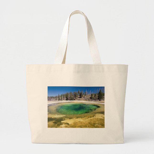 Yellowstone National Park Customizable Gifts Large Tote Bag (Front)